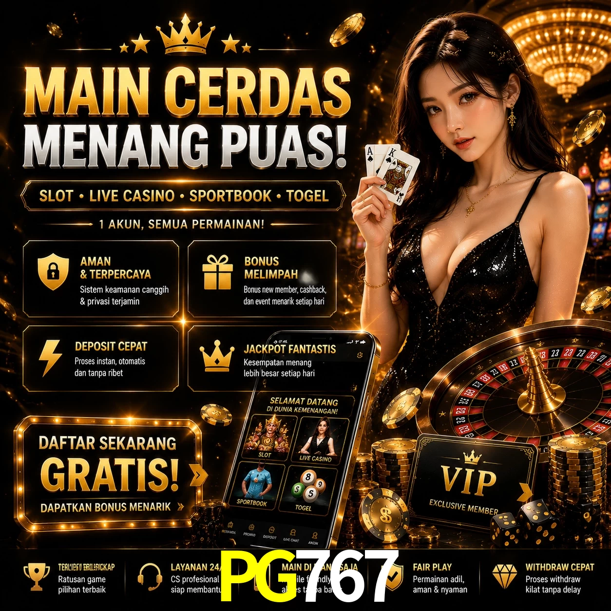 Slots no app PG767 mobile