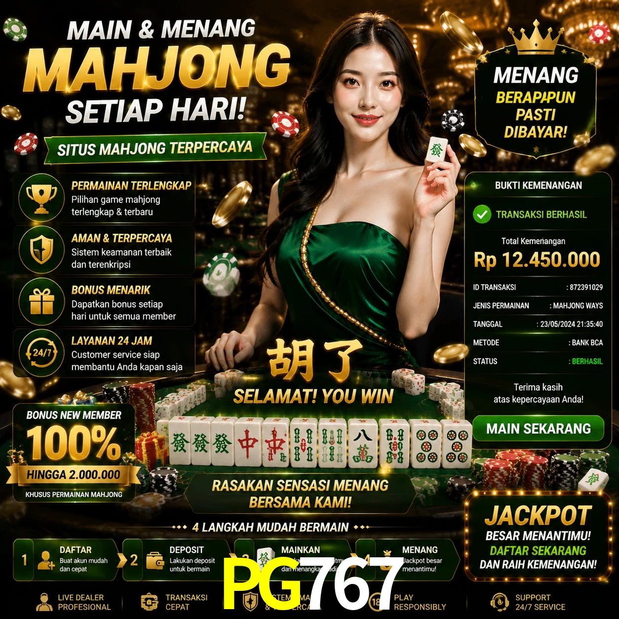 Ganhar e sacar na PG767